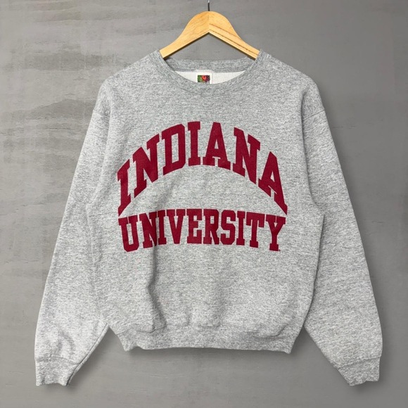 Fruit of the Loom Other - Vintage Indiana University Sweatshirt Gray Collegiate Pullover Small